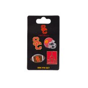 USC Trojans Football Mini 4 Pin Set